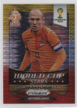 2014 Panini Prizm World Cup - Stars - Yellow & Red Pulsar Prizm #20 - Arjen Robben