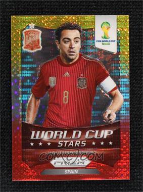 2014 Panini Prizm World Cup - Stars - Yellow & Red Pulsar Prizm #35 - Xavi Hernandez