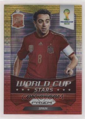 2014 Panini Prizm World Cup - Stars - Yellow & Red Pulsar Prizm #35 - Xavi Hernandez