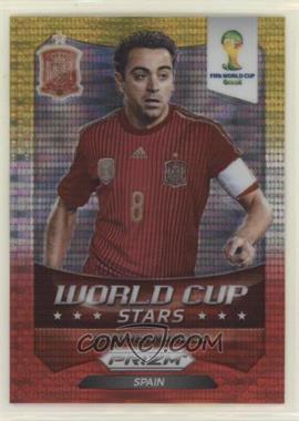 2014 Panini Prizm World Cup - Stars - Yellow & Red Pulsar Prizm #35 - Xavi Hernandez