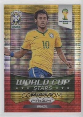 2014 Panini Prizm World Cup - Stars - Yellow & Red Pulsar Prizm #7 - Neymar Jr.