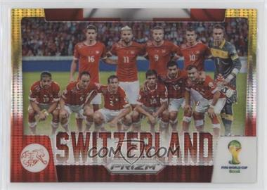 2014 Panini Prizm World Cup - Team Photos - Yellow & Red Pulsar Prizm #30 - Switzerland