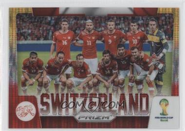 2014 Panini Prizm World Cup - Team Photos - Yellow & Red Pulsar Prizm #30 - Switzerland