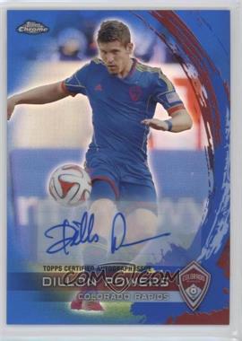 2014 Topps Chrome MLS - [Base] - Blue Refractor Autographs #47 - Dillon Powers /99