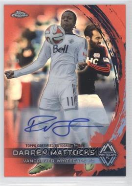 2014 Topps Chrome MLS - [Base] - Red Refractor Autographs #88 - Darren Mattocks /25
