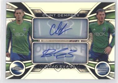 2014 Topps Chrome MLS - One-Two - Signatures #OT-DE - Clint Dempsey, Brad Evans /25