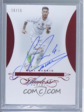 2015-16 Panini Flawless - Signatures - Ruby #FS-SR - Sergio Ramos /15