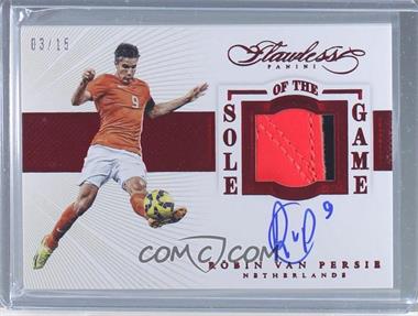 2015-16 Panini Flawless - Sole of the Game Relic Signatures - Ruby #SS-RVP - Robin van Persie /15