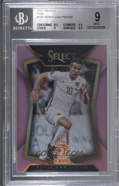 2015-16 Panini Select - [Base] - Pink Prizm #100.1 - Robin van Persie /20 [BGS 9 MINT]