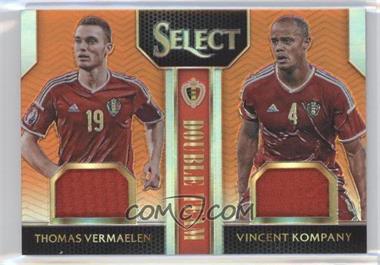 2015-16 Panini Select - Double Team Memorabilia - Orange Prizm #DT-VK - Thomas Vermaelen, Vincent Kompany /149