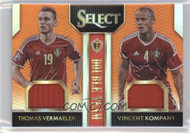 2015-16 Panini Select - Double Team Memorabilia - Orange Prizm #DT-VK - Thomas Vermaelen, Vincent Kompany /149