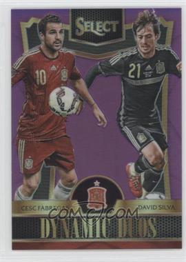 2015-16 Panini Select - Dynamic Duos - Purple Prizm #9 - Cesc Fabregas, David Silva /99