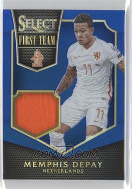 2015-16 Panini Select - First Team Swatches - Blue Prizm #FT-MD - Memphis Depay /99