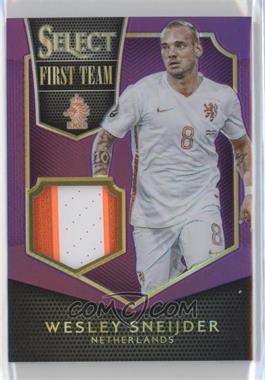 2015-16 Panini Select - First Team Swatches - Purple Prizm Prime #FT-WS - Wesley Sneijder /25