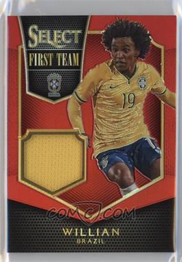 2015-16 Panini Select - First Team Swatches - Red Prizm #FT-W - Willian /49
