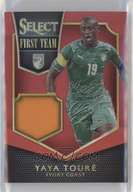 2015-16 Panini Select - First Team Swatches - Red Prizm #FT-YT - Yaya Toure /49