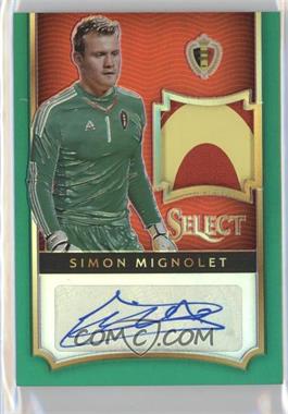 2015-16 Panini Select - Jersey Autographs - Green Prizm Prime #JA-SM - Simon Mignolet /5