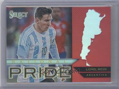 2015-16 Panini Select - National Pride - Red Prizm #2 - Lionel Messi /199