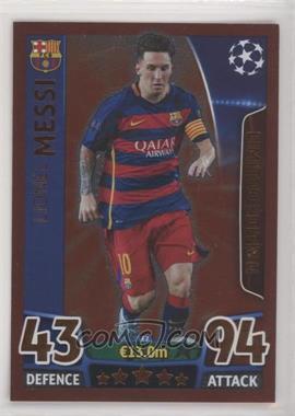 2015-16 Topps Match Attax UEFA Champions League - Limited Edition - Bronze #LE2 - Lionel Messi