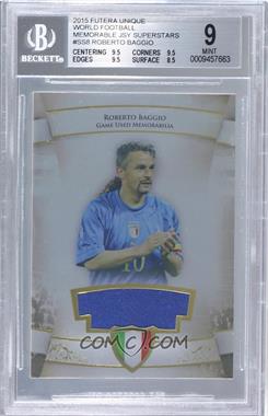 2015 Futera Unique - Superstars #SS08 - Roberto Baggio /19 [BGS 9 MINT]