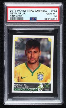 2015 Panini Copa America Stickers - [Base] #224 - Neymar Jr. [PSA 10 GEM MT]