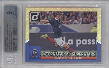 2015 Panini Donruss - International Superstars - Gold Panini Logo #60 - Karim Benzema /10 [BGS 9 MINT]