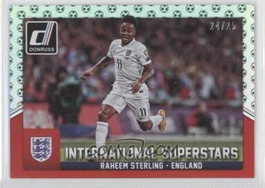 2015 Panini Donruss - International Superstars - Green Soccer Ball #42 - Raheem Sterling /25