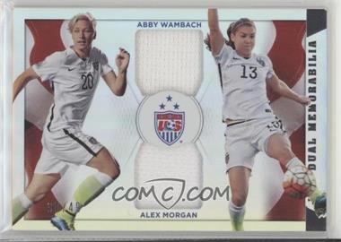 2015 Panini USA Soccer National Team - USA Dual Memorabilia #1 - Abby Wambach, Alex Morgan /49
