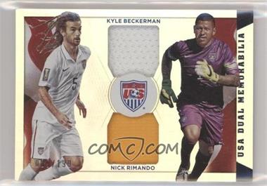 2015 Panini USA Soccer National Team - USA Dual Memorabilia #9 - Nick Rimando, Kyle Beckerman /199 [Noted]