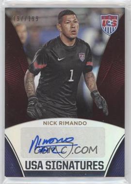 2015 Panini USA Soccer National Team - USA Signatures #27 - Nick Rimando /199