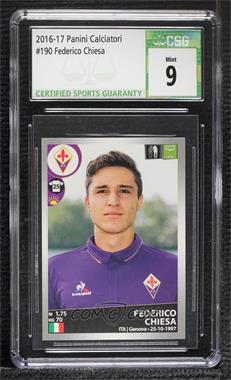 2016-17 Panini Calciatori Stickers - [Base] #190 - Federico Chiesa [CSG 9 Mint]