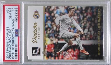 2016-17 Panini Donruss - Picture Perfect - Canvas #30 - Cristiano Ronaldo /49 [PSA 10 GEM MT]