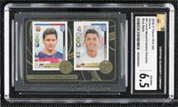 Golden Sticker - Lionel Messi, Cristiano Ronaldo [CGC 6.5 EX/NM+]