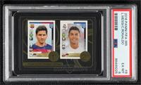 Golden Sticker - Lionel Messi, Cristiano Ronaldo [PSA 6 EX‑MT]