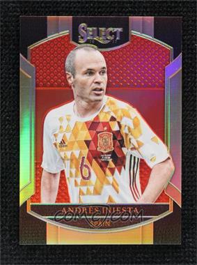 2016-17 Panini Select - [Base] - Red Prizm #18 - Terrace - Andres Iniesta /199