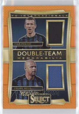 2016-17 Panini Select - Double Team Memorabilia - Orange Prizm #DT-PM - Ivan Perisic, Felipe Melo /75