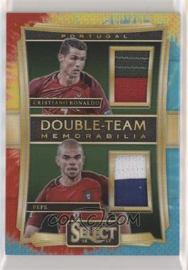 2016-17 Panini Select - Double Team Memorabilia - Tie-Dyed Prizm #DT-RPE - Cristiano Ronaldo, Pepe /30