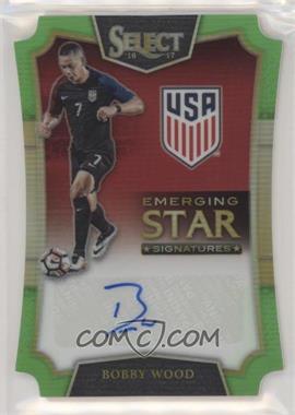 2016-17 Panini Select - Emerging Star Signatures - Neon Green Prizm Die-Cut #ES-BW - Bobby Wood /60