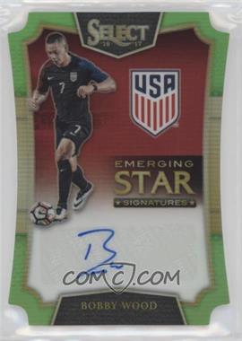 2016-17 Panini Select - Emerging Star Signatures - Neon Green Prizm Die-Cut #ES-BW - Bobby Wood /60