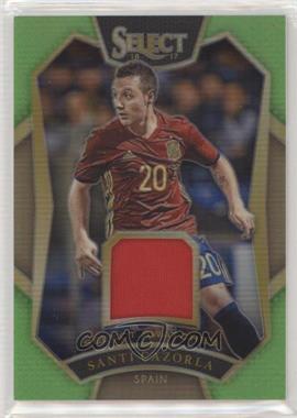 2016-17 Panini Select - Select Swatches - Neon Green Prizm #SS-SC - Santi Cazorla /60