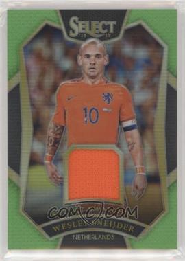 2016-17 Panini Select - Select Swatches - Neon Green Prizm #SS-WS - Wesley Sneijder /60