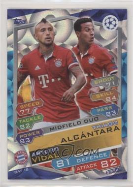 2016-17 Topps Match Attax UCL - FC Bayern #BAY 18 - Midfield Duo - Thiago Alcantara, Arturo Vidal