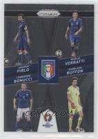 Andrea Pirlo, Marco Verratti, Leonardo Bonucci, Gianluigi Buffon