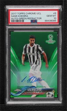 2017-18 Topps Chrome UCL - [Base] - Green Refractor Autographs #6 - Sami Khedira /99 [PSA 10 GEM MT]