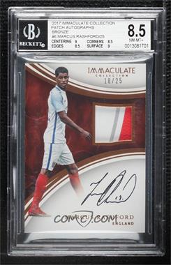 2017 Panini Immaculate Collection - Patch Autographs - Bronze #P-MRA - Marcus Rashford /25 [BGS 8.5 NM‑MT+]