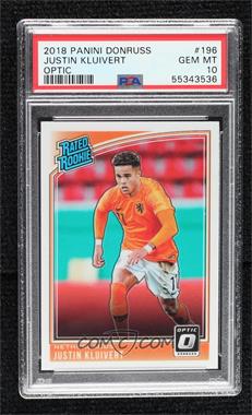 2018-19 Panini Donruss - [Base] - Optic #196 - Rated Rookie - Justin Kluivert [PSA 10 GEM MT]