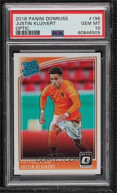 2018-19 Panini Donruss - [Base] - Optic #196 - Rated Rookie - Justin Kluivert [PSA 10 GEM MT]