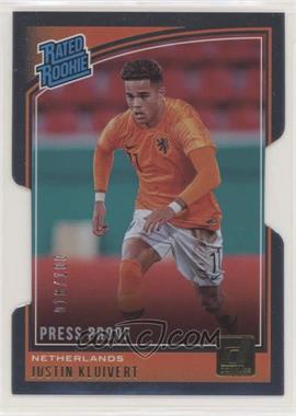 2018-19 Panini Donruss - [Base] - Press Proof Die-Cut #196 - Rated Rookie - Justin Kluivert /100