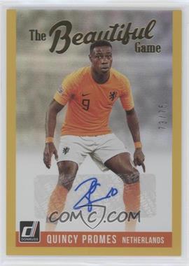 2018-19 Panini Donruss - The Beautiful Game Autographs - Gold #BG-QP - Quincy Promes /75