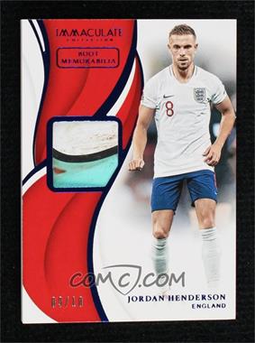 2018-19 Panini Immaculate Collection - Boot Memorabilia - Sapphire #BM-JHE - Jordan Henderson /10